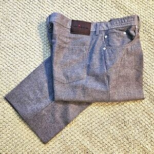 Kiton Fine Italian Grey Wool Dress Pants  |  Mens 38"